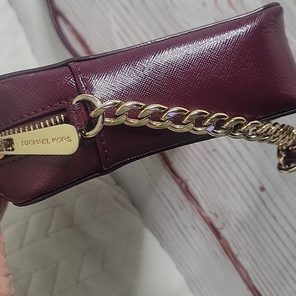 Michael Kors Women's Burgundy Crossbody Bag - Picture 4 of 8
